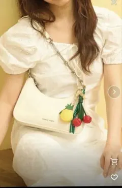 新作CHARLES & KEITH チェーンショルダーバッグ(トートバッグ付き)