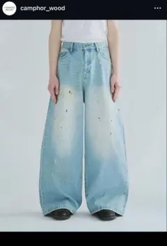 カイチ - ダメージペイント加工デニムパンツ INTER FACTORY - メルカリ