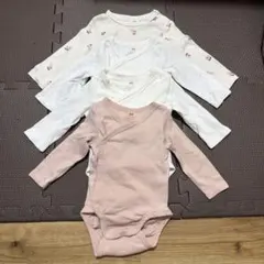 【美品】H&M 長袖ラップボディ 4枚セット 62cmサイズ