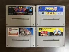 【端子研磨清掃済】 スーパーファミコン用ソフト　パチンコ・パチスロの４本セット