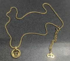 （ Christian Dior）ヴィンテージゴールドCDロゴネックレス