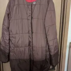 ブラウン キルティングダウンジャケット
