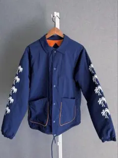刺繍 PIG&ROOSTER ナイロンジャケット コーチジャケット ネイビー