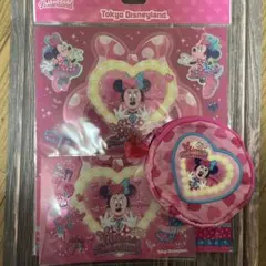 ディズニーパルパルーザ　ミニーポーチとシールセット　ポストカード