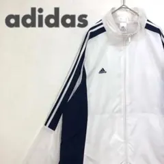 2012 アディダス　ジャージ　トラックジャケット　刺繍　ロゴ　袖ライン　白