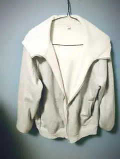 UNIQLO ボアフルジップパーカー グレー