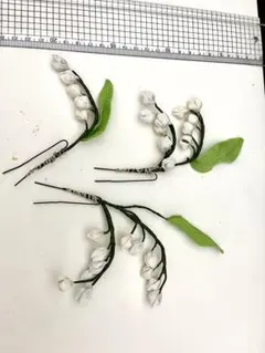 和装髪飾り つまみ細工 スズラン3個セット