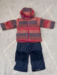 colombia コロンビア　子ども用スキーウェアセット（赤紫）