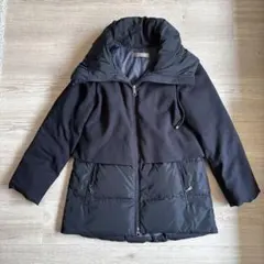 t*9様 ［357］フード付きブラックダウンショートコート(レディース)