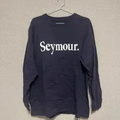 Seymour. ロゴ 長袖Tシャツ ネイビー