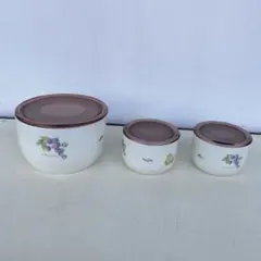 アンティークなフルーツ柄陶器製保存容器3個ティーポットセット 8/05/20 2 Melluous 保存容器 3点セット フルーツ柄 - メルカリ