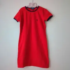 ラルフローレン　キッズTシャツワンピース　150　赤　半袖ワンピース