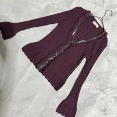 【良品】Aylesbury スカラップ長袖カーディガン M