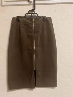 UNITED ARROWS ブラウン スエード タイトスカート