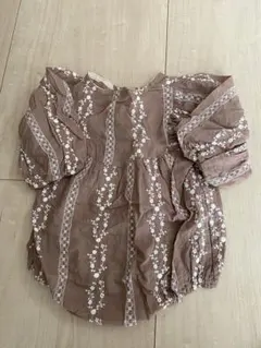 韓国子供服　花柄ロンパース　サイズ80