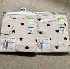 新品　西松屋 長袖パジャマ　ハート　女の子 130cm 2セット スリムフィット