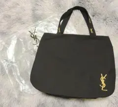 【YSL】ロゴ刺繍 トートバッグ ブラック/ゴールド ノベルティ 新品 未使用のサムネイル