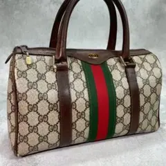 ✨美品✨GUCCI GG シェリーライン ボストンバッグ ハンド ブラウンのサムネイル