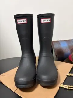 新品 未使用品 HUNTER ハンター レインブーツ US8 25㎝ バックル