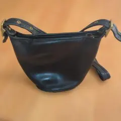 オールドコーチ　COACH ショルダー　ダッフルバッグ ブラック レザー