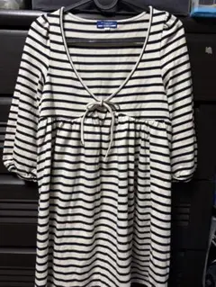 BURBERRY ストライプ 五分袖 チュニック 38