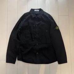 早い者勝ち！Stone Island L ブラックガーメントダイシャツジャケット 