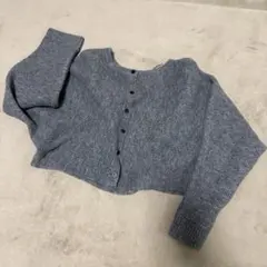 GU クロップド カーディガン グレー Lのサムネイル