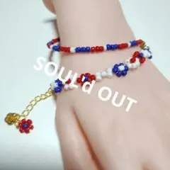 【てふ。】ビーズブレスレット【万博・ミャクミャクカラー】16