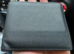 ブラック 極薄二つ折り財布