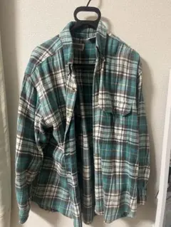 90s American Heritage ネルシャツ 長袖 ターコイズ