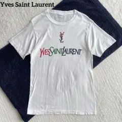 イヴサンローラン マルチカラー ロゴ ヴィンテージ Tシャツ 白S 90s 半袖のサムネイル