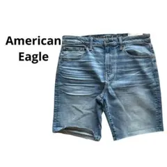 【タグ付き未使用】アメリカンイーグル デニムショーツ 膝上丈 34インチのサムネイル