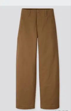Uniqlo U ワイドフィットカーブパンツ ブラウン L
