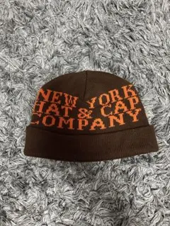 希少 90s USA製 総柄 NY ニューヨーク ニットキャップ ビーニーのサムネイル
