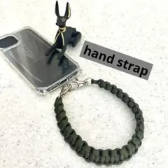 パラコード　スマホショートストラップ　ハンドストラップ　カーキグレー