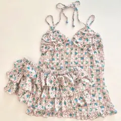 【美品】gelato piqueフリル キャミソール セットアップ 花柄