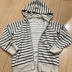 ストライプフード付きパーカー 120cm