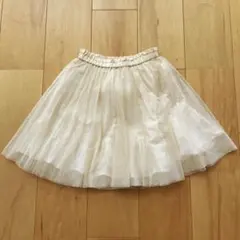 キッズ チュールスカート アイボリー