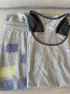 値下げ【美品】Nike グレー タンクトップ スポーツ用2枚セット