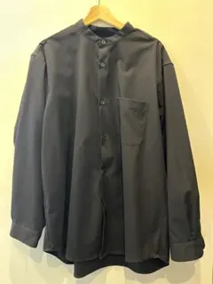 GU ノーカラーシャツ ブラック