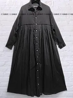 良品 Y's.... ワイズビー ヨウジヤマモト バルーンスリーブ ロングシャツ ワンピース YE-B42-530 サイズ2 ブラック レディース 古着 中古 USED Y's - 良品 Y's. ワイズビー ヨウジヤマモト バルーンスリーブ