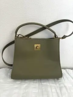 ZARA ザラ ターンロックショルダーバッグ　カーキのサムネイル