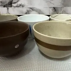 陶器製茶碗5個セット