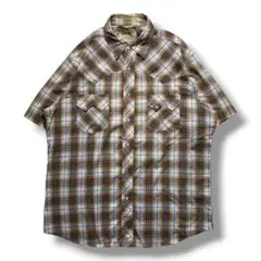 【F2703】wrangler　オンブレウエスタンシャツ　サイズL　ベージュのサムネイル