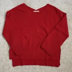 qualite Vネックウールニット