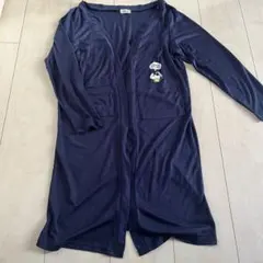 スヌーピー プリント ネイビー カーディガン