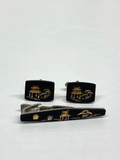 象嵌 和風 ネクタイピン＆カフスセット