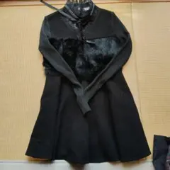 SHAKE SHAKE ブラックフレアワンピース