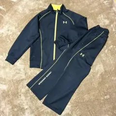 UNDER ARMOUR ジャージセット 140と130 ネイビー/イエロー