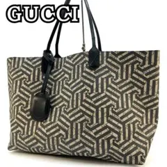 希少★GUCCI グッチ GGカレイド リバーシブル トートバッグ A4収納可